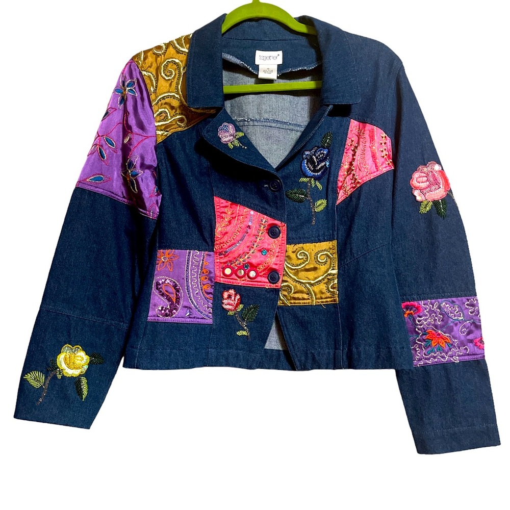Together - Y2k Nwot Patchwork Beaded, Embroidered… - image 1